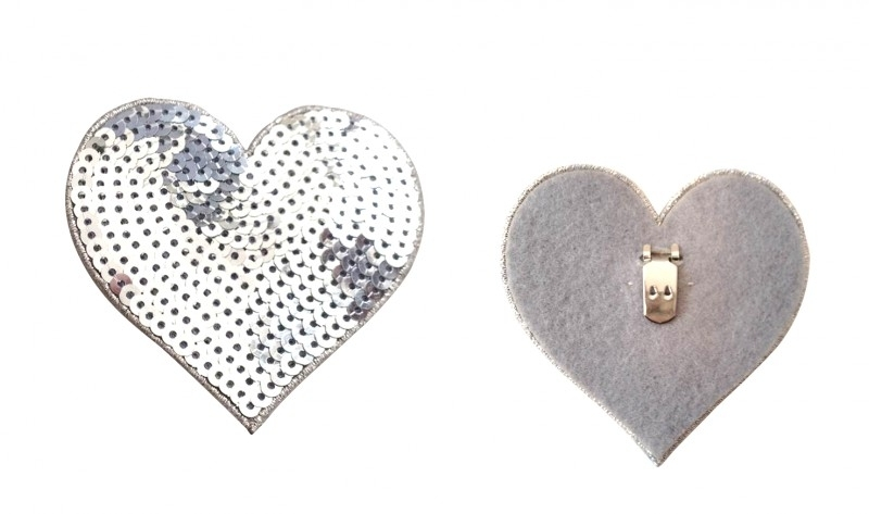 Prinsessen Schoenen Schoenclip - Shoe Clip Hart Zilver - Afbeelding 2