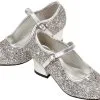 Prinsessen Schoenen Zilver Glitter Frozen + Gratis Armbandje