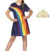 K3 Jurkje Regenboog Blauw + Kroontje