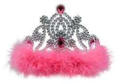 Splendid Kroontje Zilver Veren Roze