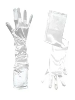 Prinsessen Handschoenen Wit Satijn